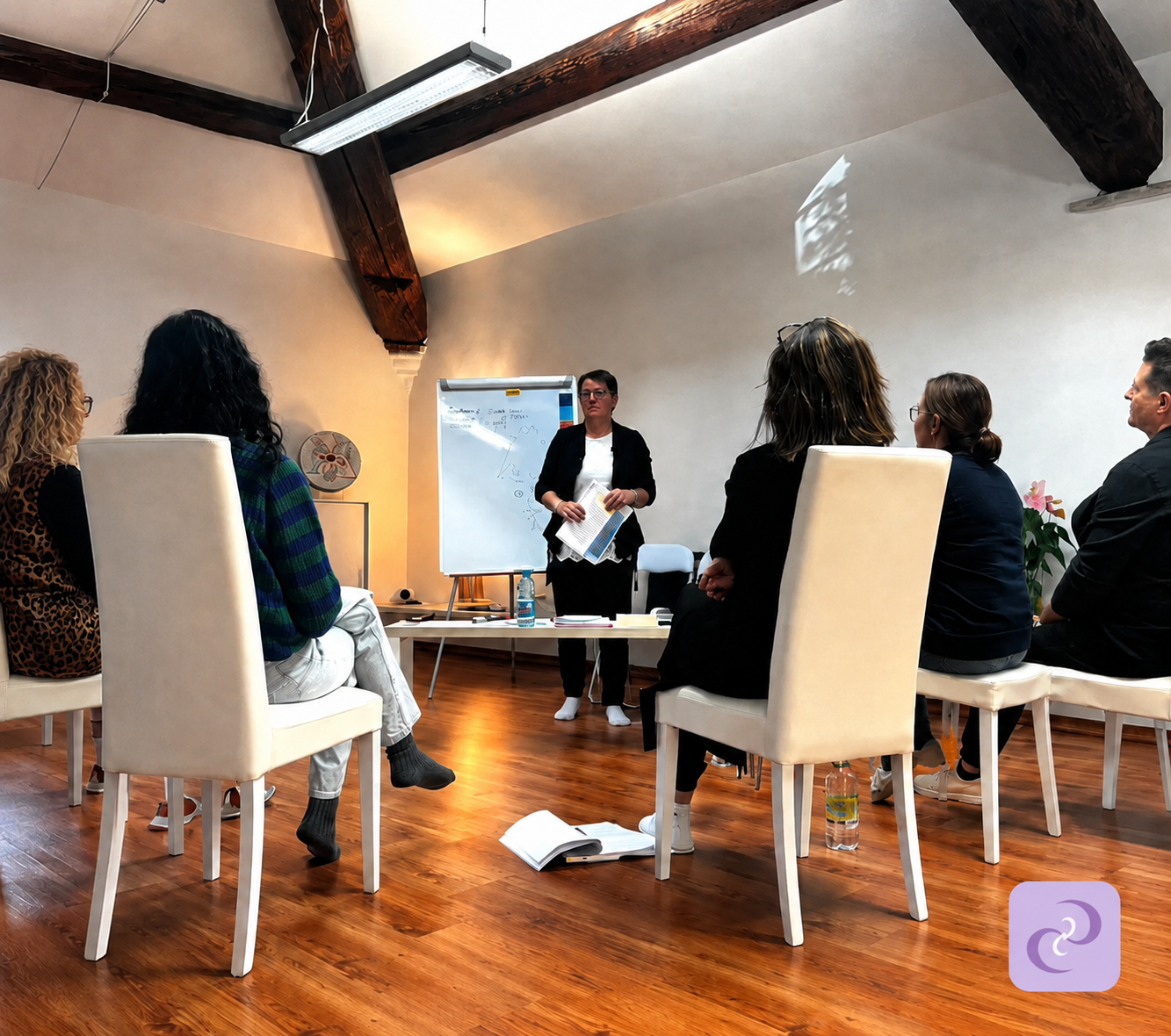 Katia Gandini mentre conduce un corso ThetaHealing®
